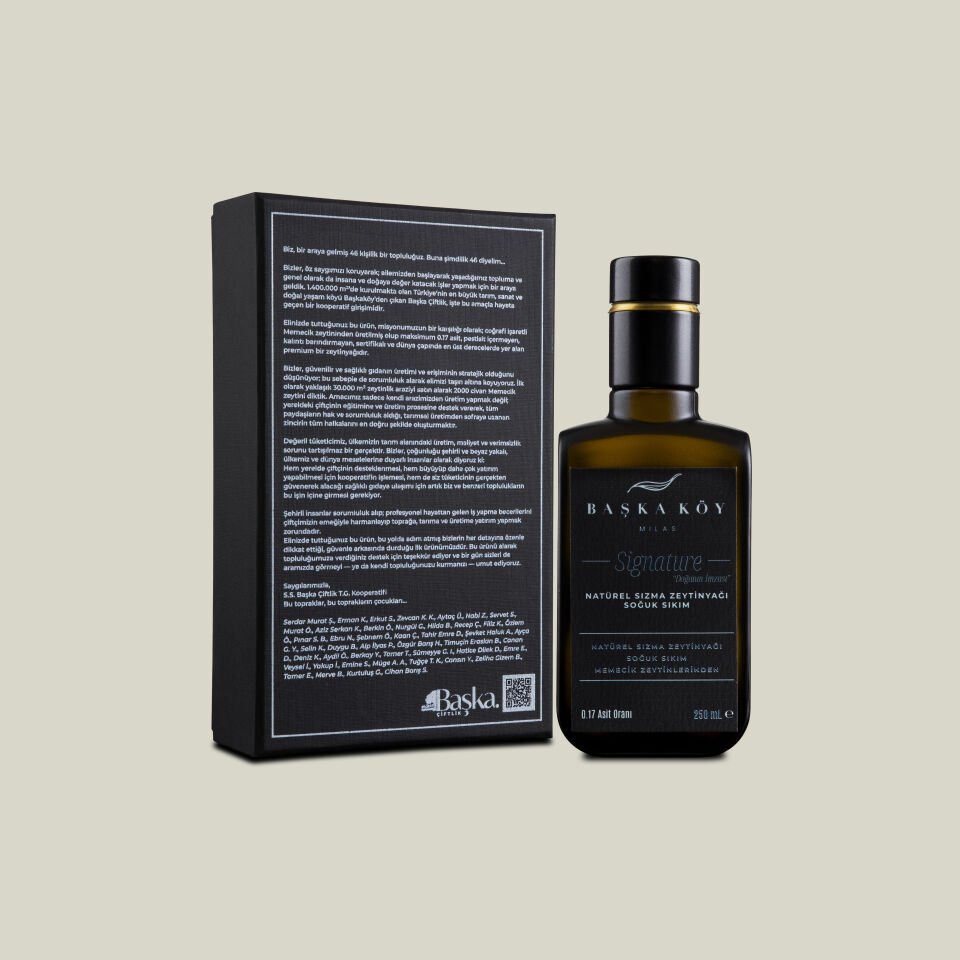 Başka Köy Signature: Özel Tasarım Kutulu Soğuk Sıkım Erken Hasat (250ml)