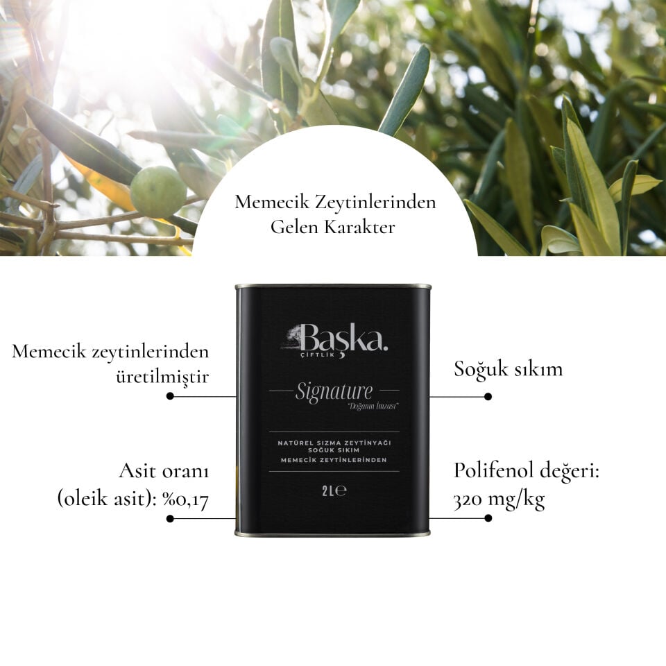 Başka Çiftlik Signature Memecik Soğuk Sıkım Natürel Sızma Zeytinyağı 2 L