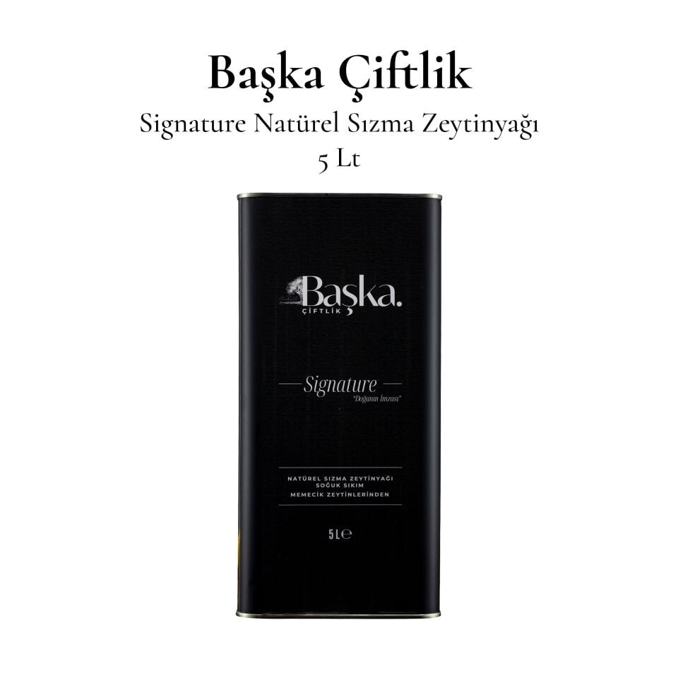 Başka Çiftlik Signature Memecik Soğuk Sıkım Natürel Sızma Zeytinyağı 5 L