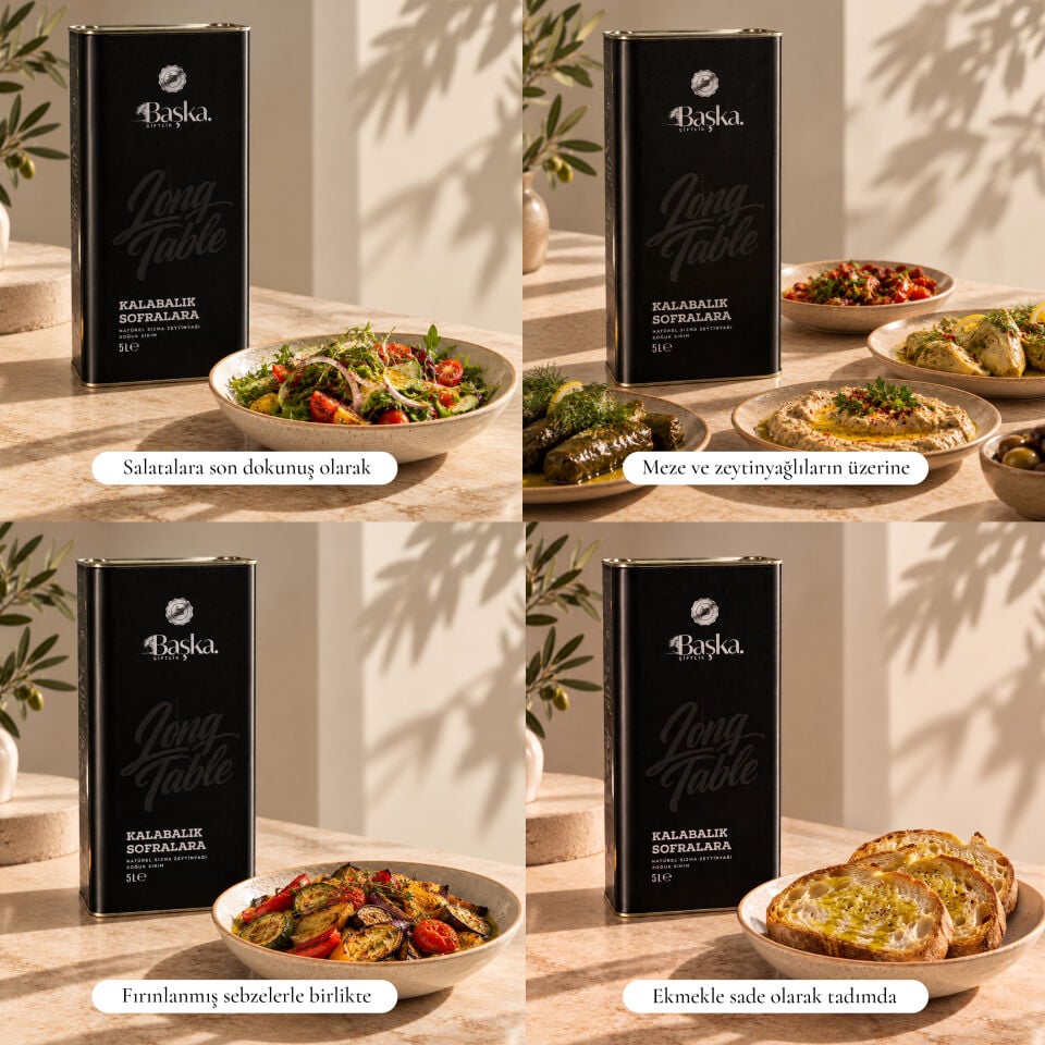 Başka Çiftlik Long Table Soğuk Sıkım Natürel Sızma Zeytinyağı 5 L